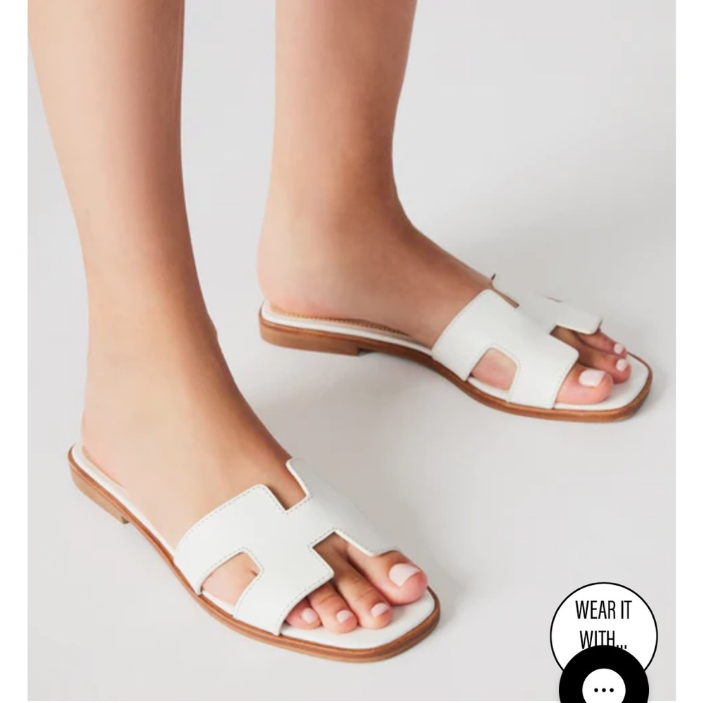 Steve Madden HADYN WHITE LEATHER sandals size 6.5